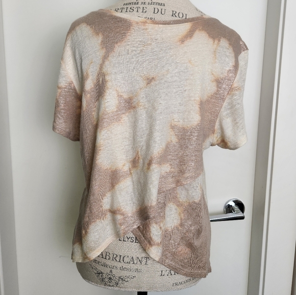 Tan Cream Tidye Linen Shirt - Picture 6 of 10